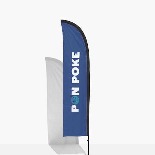 Beachflags mit gerader Form