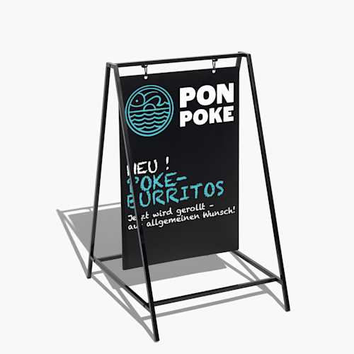 Kundenstopper Swing mit Tafel