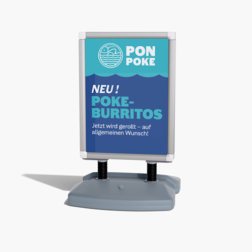 Kundenstopper mit Wassertank