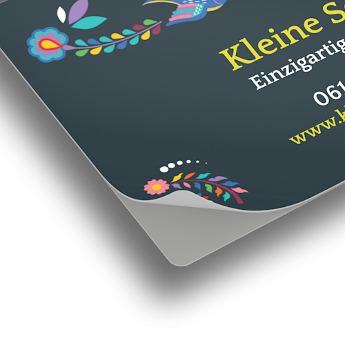 Visitenkartenaufkleber