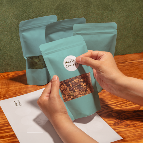 Beschriftungsetiketten auf Bögen