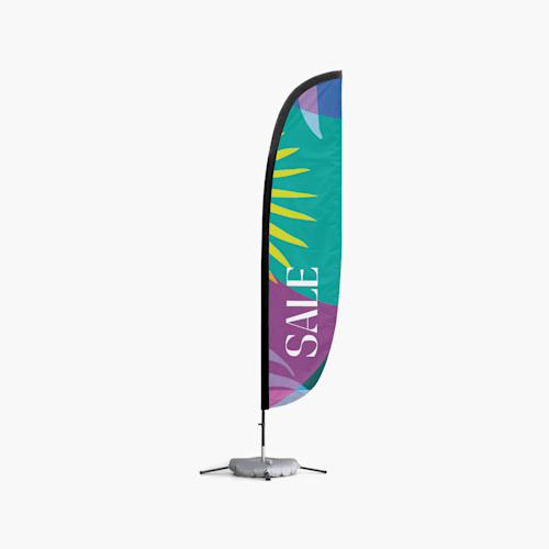 Beachflags mit runder Unterseite