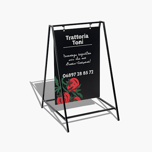 Kundenstopper Swing mit Tafel