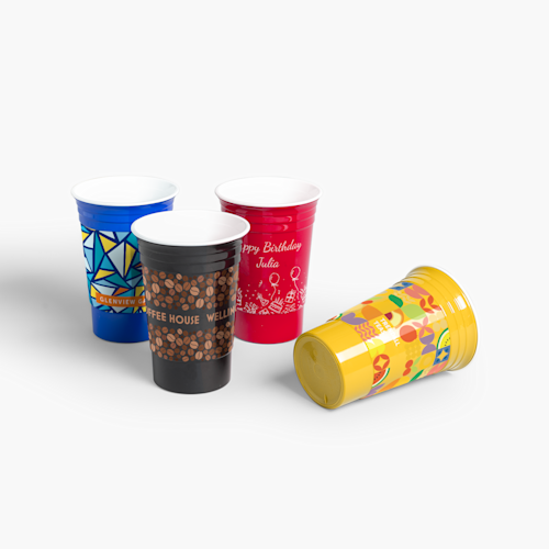 Coloured Plastic Cups