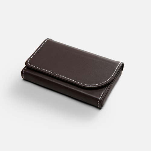 Brown Leather Horizontal Business Card Holders
