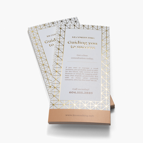 Embossed Foil Rack Cards