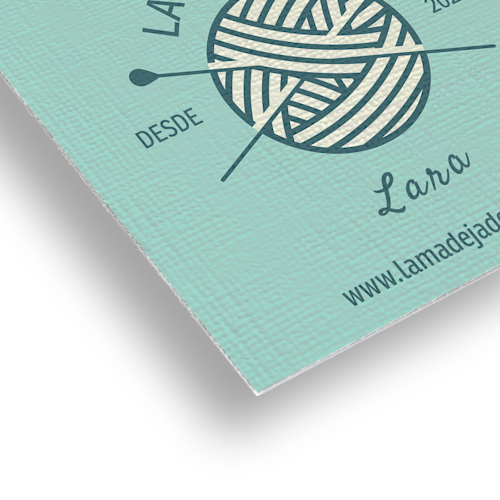 Tarjetas con acabado lino
