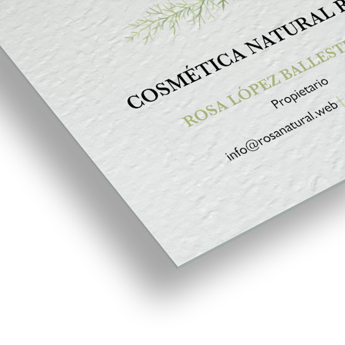 Tarjetas de visita textura rugosa