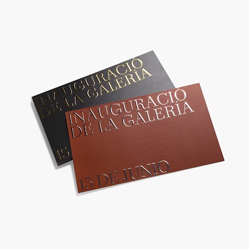 Postales con relieves metalizados