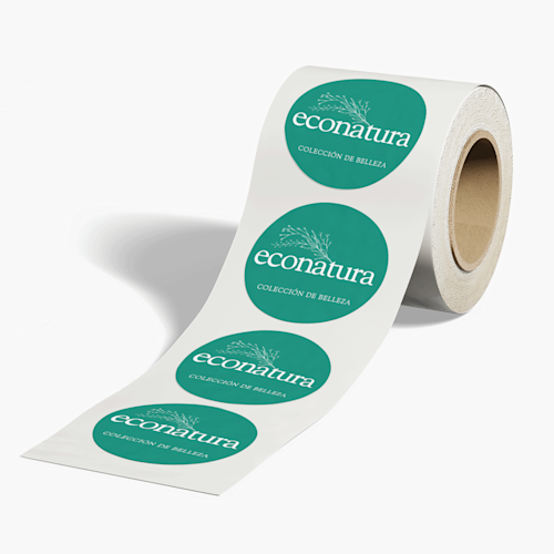 Etiquetas de papel reciclado