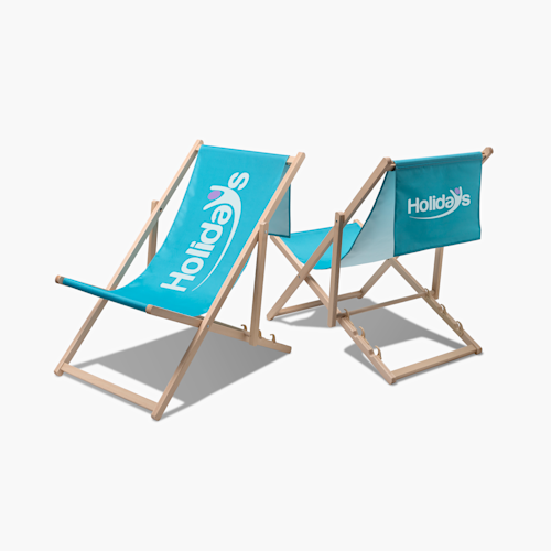 Sillas de playa clásicas de madera