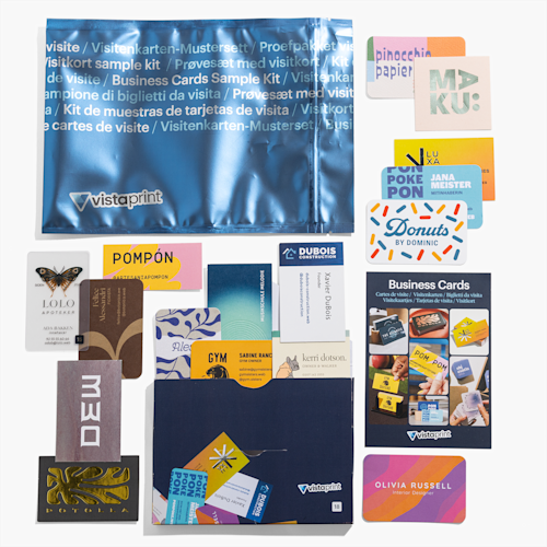 Kit de muestras gratuito de tarjetas de visita