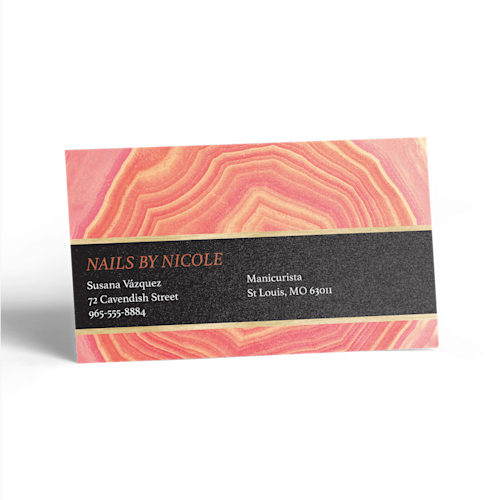 Tarjetas de presentación perladas