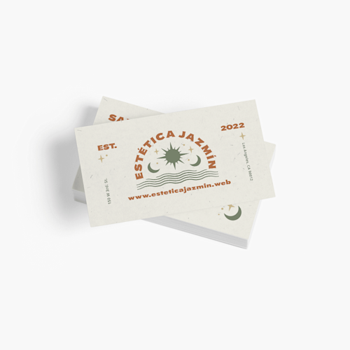 Tarjetas de presentación en papel reciclado mate