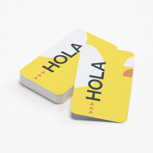 Tarjetas de presentación premium redondeadas