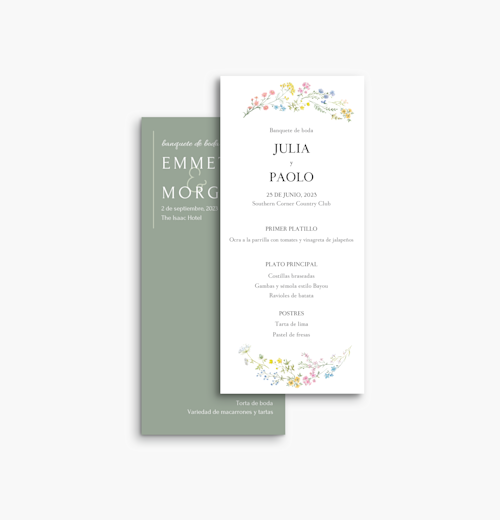 Menús para bodas