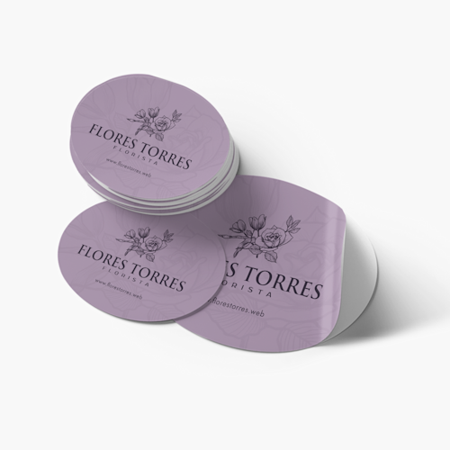 Etiquetas adhesivas ovaladas