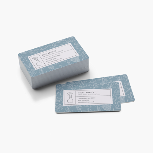 Tarjetas de presentación plásticas blancas