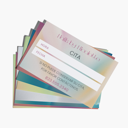 Tarjetas de recordatorio de citas