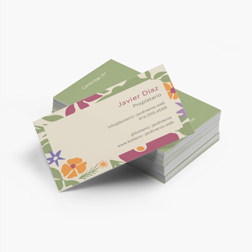 Tarjetas de presentación con acabado mate