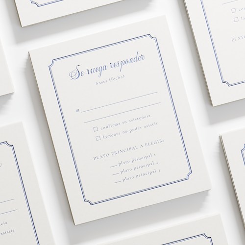 Tarjetas de RSVP letterpress