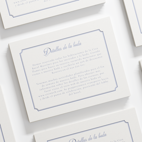 Tarjetas de detalles letterpress