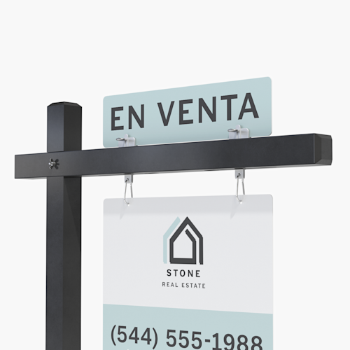 Placas de información para carteles de inmobiliarias