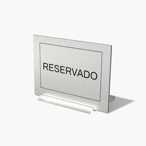 Carteles metálicos de mesa