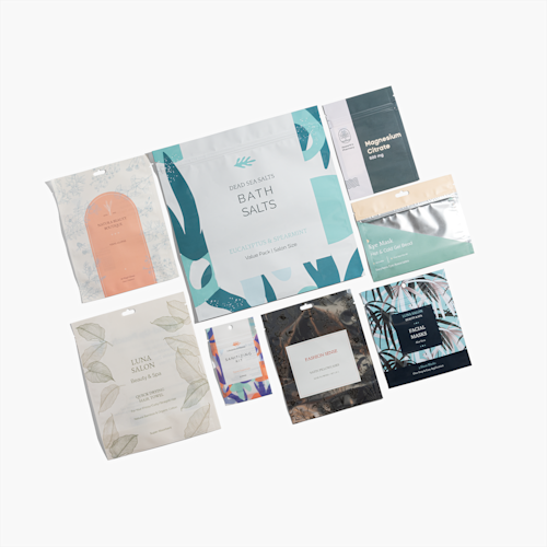 Kit de muestras de bolsas pouch personalizadas