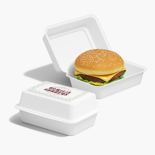 Cajas clamshell de papel para alimentos personalizadas