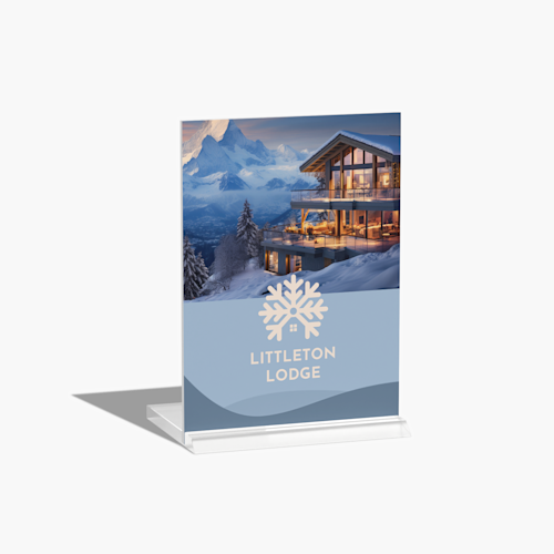 Carteles plásticos de mesa