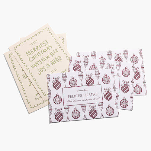 Tarjetas para las fiestas letterpress