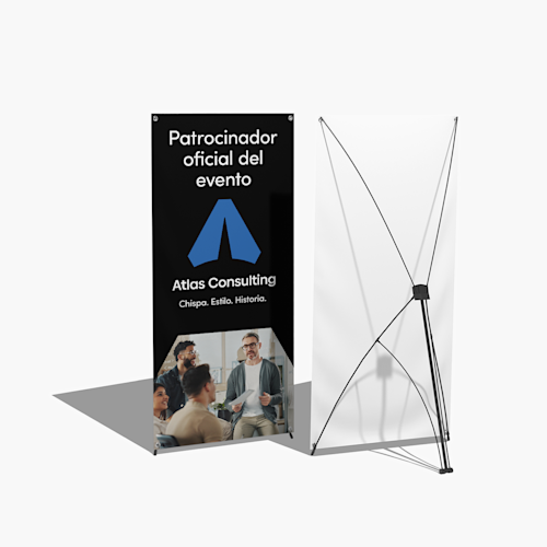 Soportes para lonas publicitarias en X