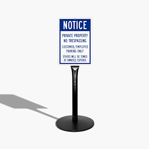 Bases para postes de carteles de parqueo