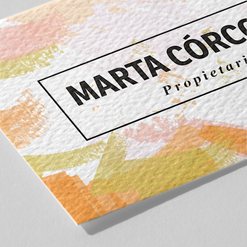 Tarjetas de presentación textura rugosa