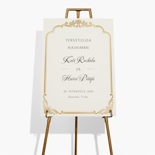 Vaahtomuovikyltti Hääopasteet