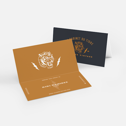 Cartes de visite pliées