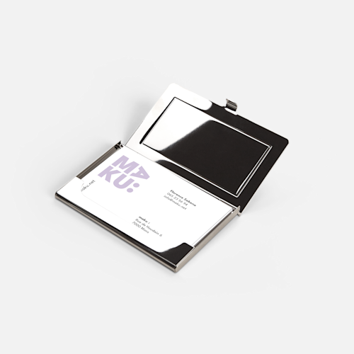 Porte-cartes de visite métalliques