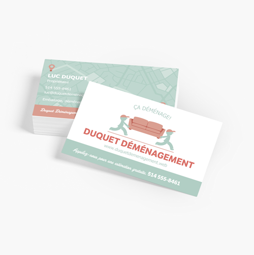 Cartes d’affaires papier non couché