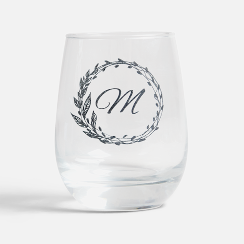 Verres à vin gravés sans tige