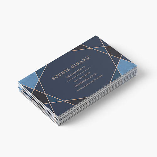 Cartes d'affaires effet velours