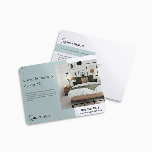 Cartes postales aux coins arrondis