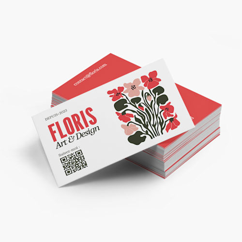 Cartes d’affaires de forme standard sur papier supérieur