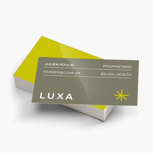 Cartes d'affaires haut de gamme