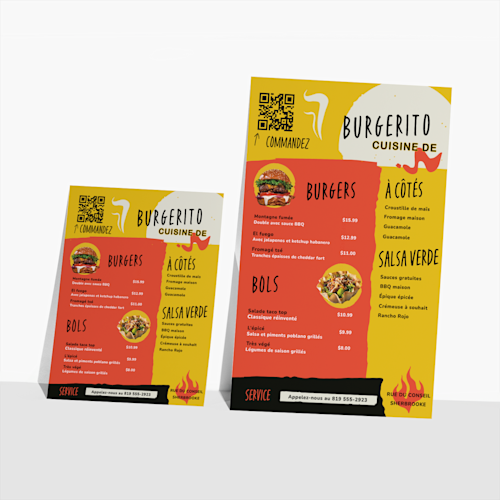 Menus d’une page