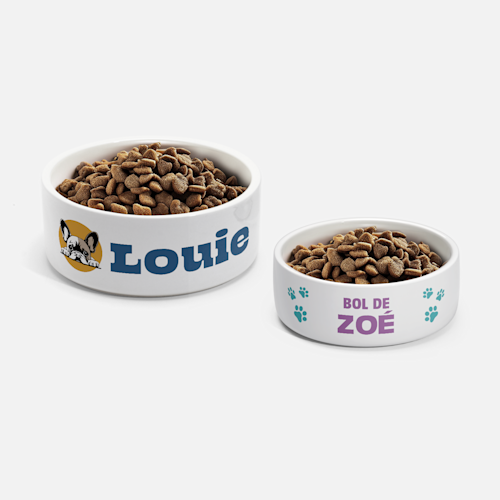 Gamelles personnalisées pour animaux de compagnie