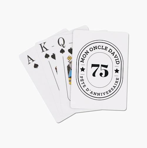 Cartes à jouer personnalisées originales