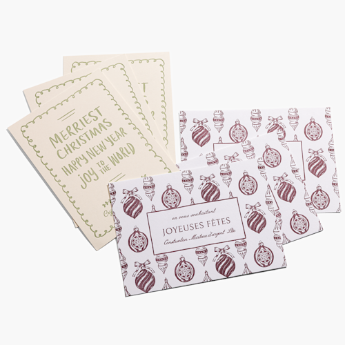 Cartes de souhaits typographiques