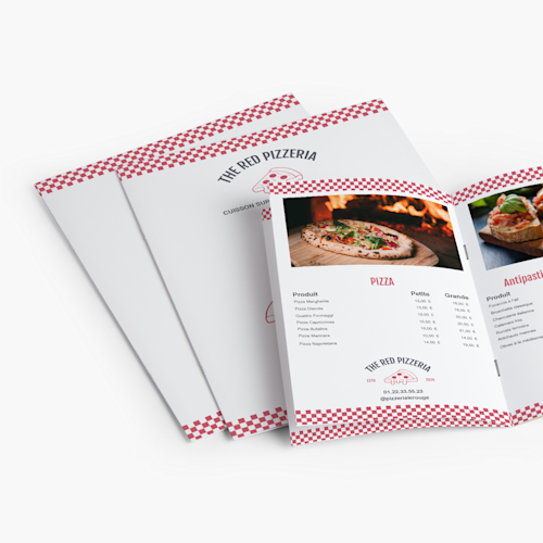 Menus à reliure agrafée