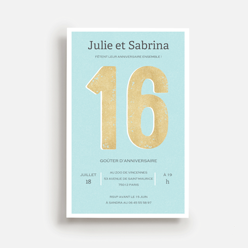 Invitations d’anniversaire ado
